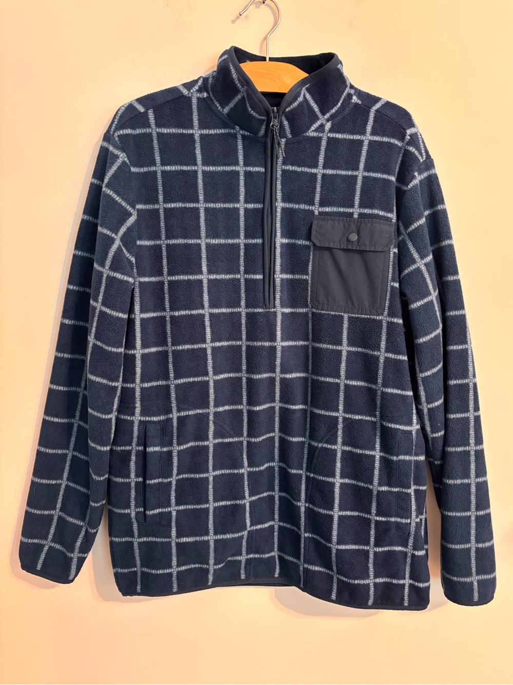 Goodfellow & Co Blue plaid fleece shirt